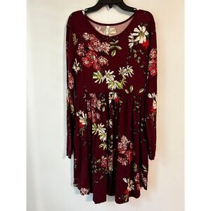 Lady size  medium long sleeve floral dress. New without tags.